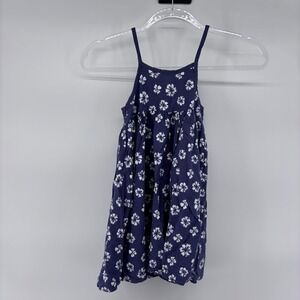 French Connection Kids Blue Floral Print Sleeveless Dress - Size 6‎